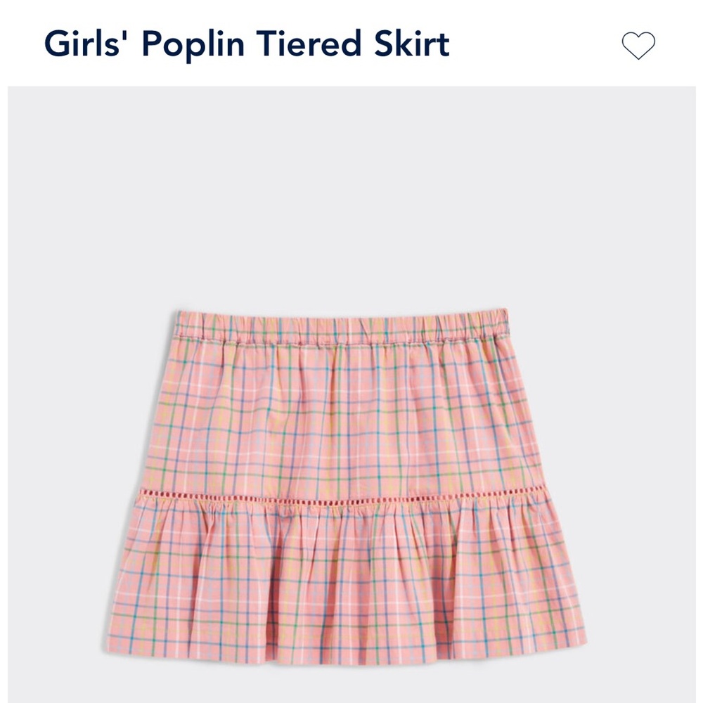 Vineyard Vines Girls Pink Plaid Skirt